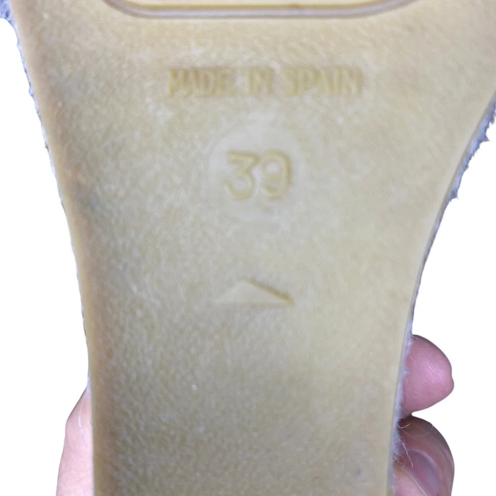 Jutelia Blue Suede Ric-Rac Espadrille Wedge Sandals Spain 39